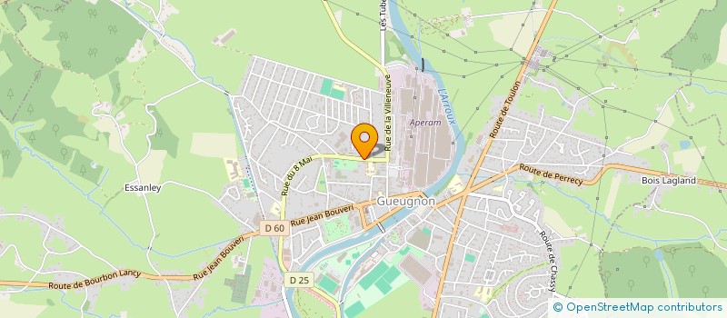 localisation de l'entreprise DANSE ORIENTALE BELLY'S  GUEUGNON