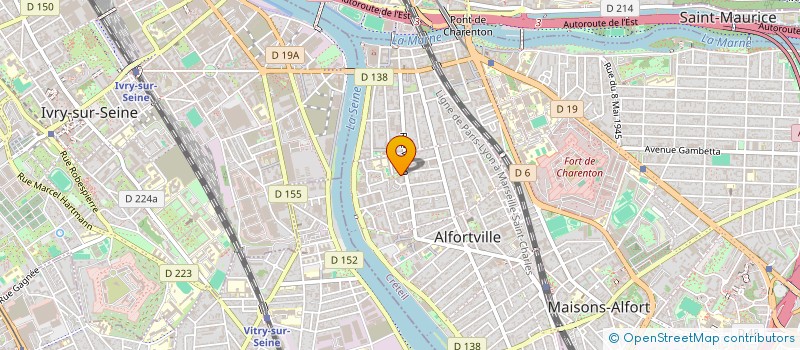 localisation de l'entreprise DANSE RECREATIVE PARIS 13  ALFORTVILLE