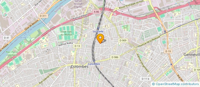 localisation de l'entreprise DANSE Z.O.M.A FITNESS  COLOMBES