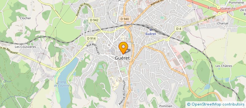 localisation de l'entreprise DANSER A GUERET à GUERET