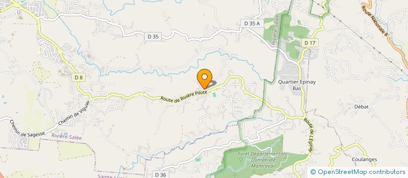 localisation de l'entreprise DANSES ARTS DEVELOPPEMENT PERSONNEL ET SPORT (D.A.D)  RIVIERE-SALEE