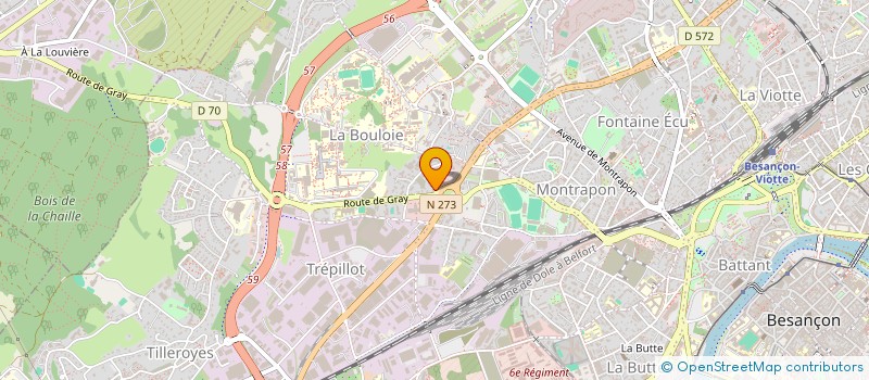 localisation de l'entreprise DANSES SPORTIV CLUB BISONTIN  BESANCON