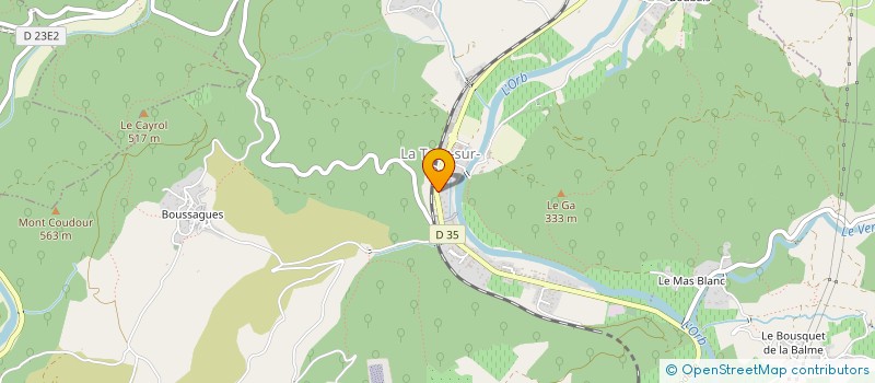 localisation de l'entreprise DANSEURS TRAD'ORB  LA TOUR-SUR-ORB