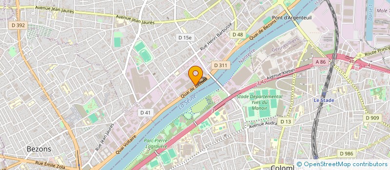 localisation de l'entreprise DANTIN S.A. à ARGENTEUIL