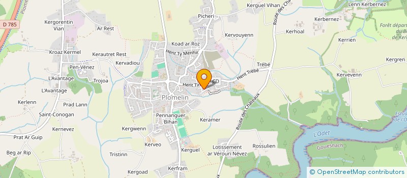 localisation de l'entreprise DANTON 29  PLOMELIN