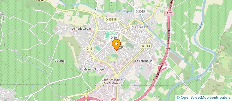 localisation de l'entreprise DANTY à PEZENAS
