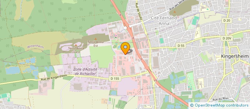 localisation de l'entreprise DANY DECOR  KINGERSHEIM