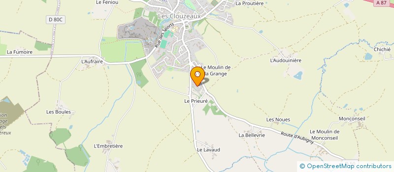 localisation de l'entreprise DANYA  AUBIGNY-LES CLOUZEAUX