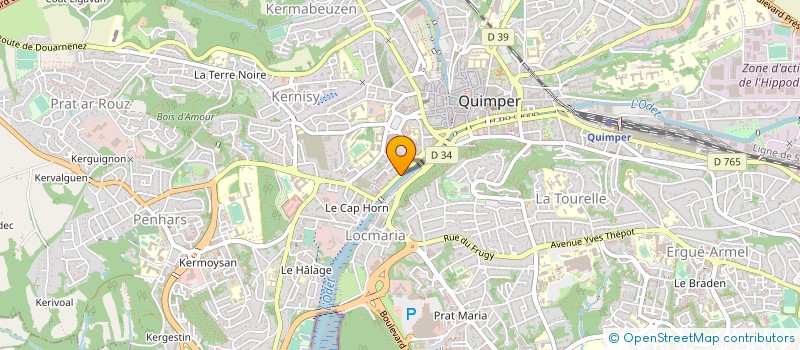 localisation de l'entreprise DAOULAS-HERVE ET ASSOCIES à QUIMPER