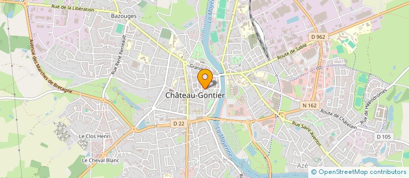 localisation de l'entreprise DAPACK à CHATEAU-GONTIER-SUR-MAYENNE