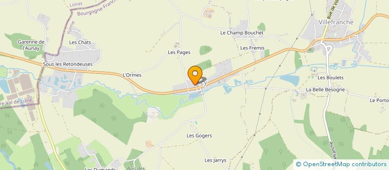 localisation de l'entreprise DAPHNIS à CHARNY OREE DE PUISAYE