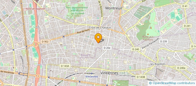 localisation de l'entreprise DAQUIN & FERRIERE ARCHITECTURE à MONTREUIL