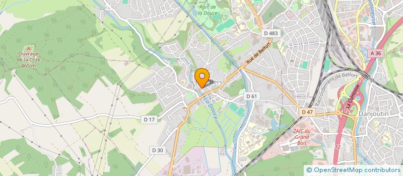 localisation de l'entreprise DAR90 à BAVILLIERS