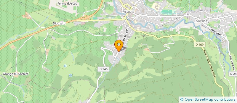 localisation de l'entreprise DARBON JM à ARBOIS