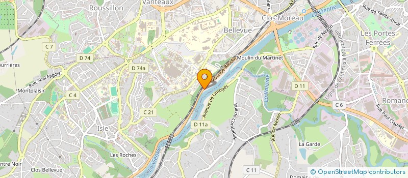 localisation de l'entreprise DARDANNE à LIMOGES