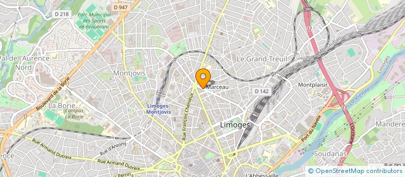 localisation de l'entreprise DARDAR à LIMOGES