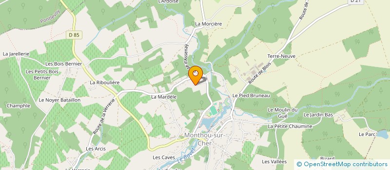 localisation de l'entreprise DARDEAU ELECTRICITE à MONTHOU-SUR-CHER