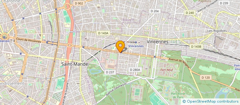localisation de l'entreprise DARDENNE ROBERT à VINCENNES