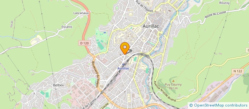 localisation de l'entreprise DARFEUILLE & CHALONS LUTHIERS à AURILLAC
