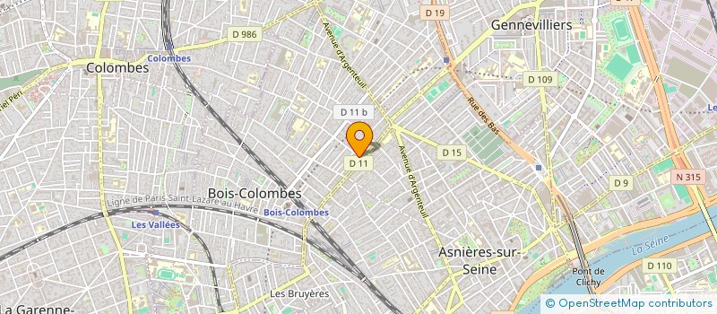 localisation de l'entreprise DARGAU INVEST à BOIS-COLOMBES