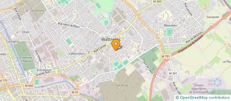 localisation de l'entreprise DARI INVEST  WATTRELOS