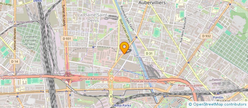 localisation de l'entreprise DARINE à AUBERVILLIERS
