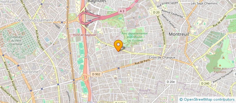 localisation de l'entreprise DARK DREAMS PARIS à MONTREUIL