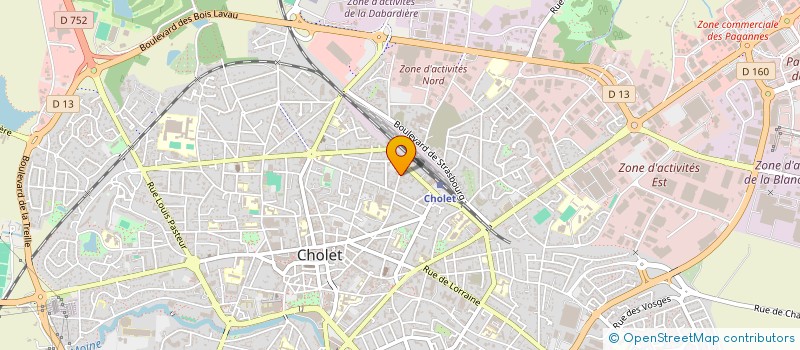 localisation de l'entreprise DARMAILLACQ à CHOLET