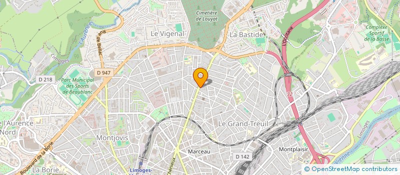 localisation de l'entreprise DARNA à LIMOGES