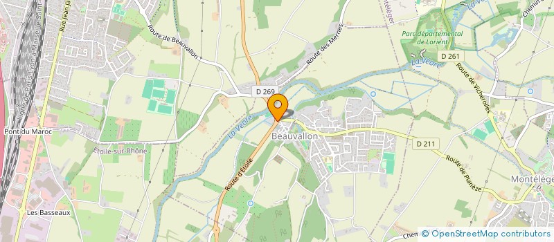 localisation de l'entreprise DARNAUD HOLDING  BEAUVALLON