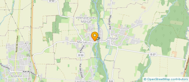 localisation de l'entreprise DARRODES ELEC  MARSAC