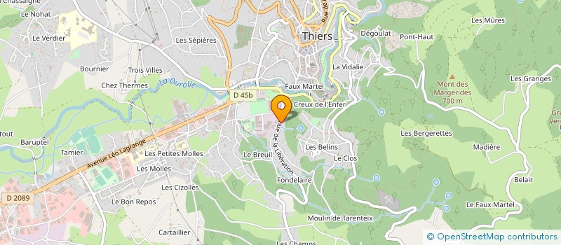 localisation de l'entreprise DARROT AUTOMATION à THIERS