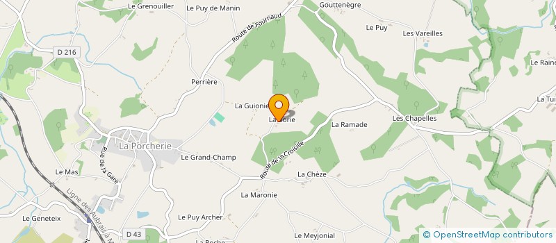 localisation de l'entreprise DARSONVAL à LA PORCHERIE