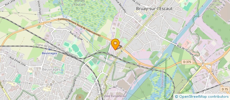 localisation de l'entreprise DARTS CLUB BRUAY 59  BRUAY-SUR-L'ESCAUT