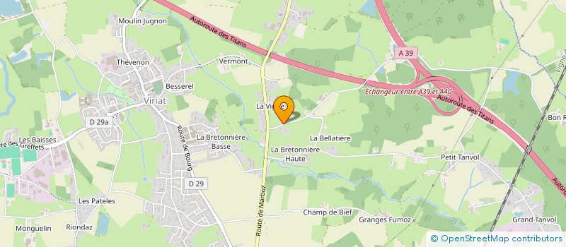 localisation de l'entreprise DARTS TEAM VIRIAT  VIRIAT