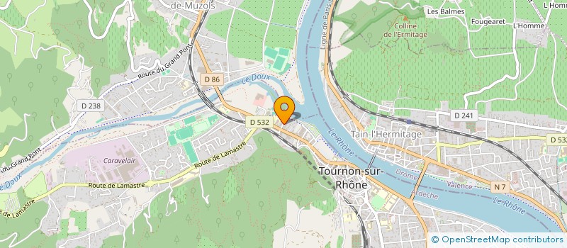 localisation de l'entreprise DARU CHARPENTE à TOURNON-SUR-RHONE