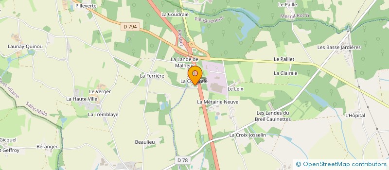 localisation de l'entreprise DARVES à PLEUGUENEUC