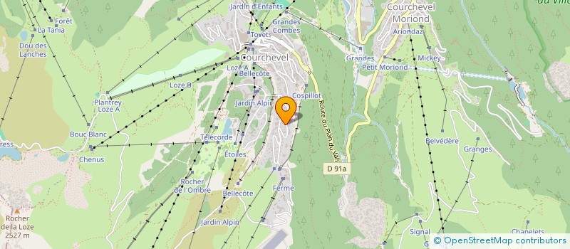 localisation de l'entreprise DARWIN à COURCHEVEL