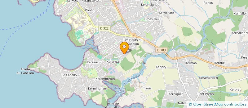 localisation de l'entreprise DARWIN DE KERANGALL  CONCARNEAU