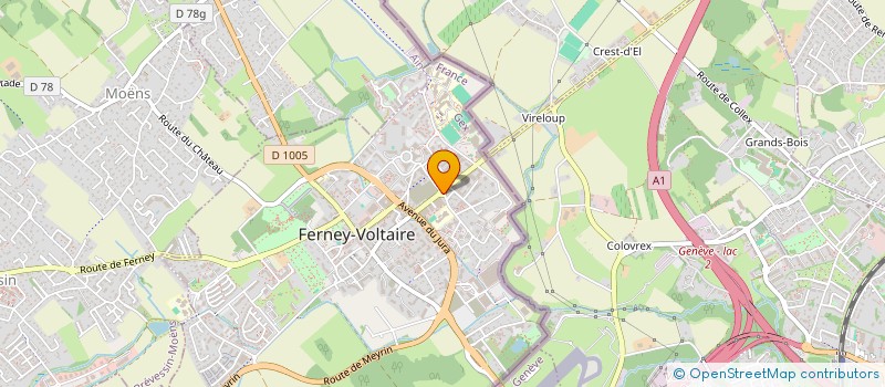 localisation de l'entreprise DASH01 à FERNEY-VOLTAIRE