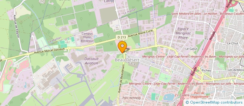 localisation de l'entreprise DASSAULT BORDEAUX CULTURE ET LOISIR  MERIGNAC
