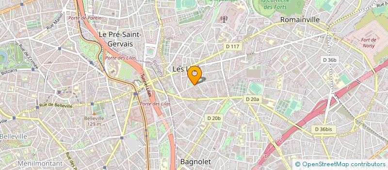 localisation de l'entreprise DATA BURO à LES LILAS