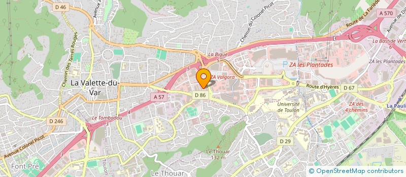 localisation de l'entreprise DATA CENTRAL COMPUTER TOULON  LA VALETTE-DU-VAR