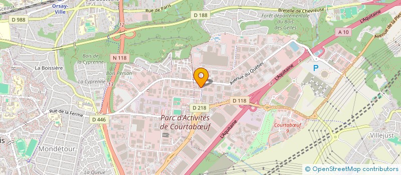 localisation de l'entreprise DATA-EVO à VILLEBON-SUR-YVETTE