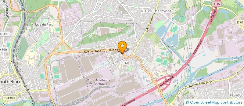 localisation de l'entreprise DATA MUTATION  SOCHAUX