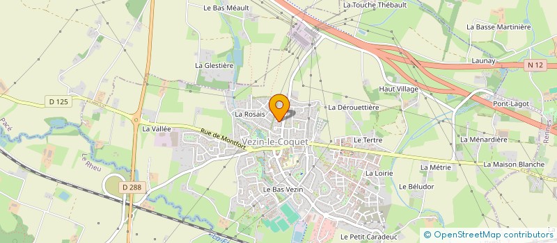 localisation de l'entreprise DATA O'KER  VEZIN-LE-COQUET