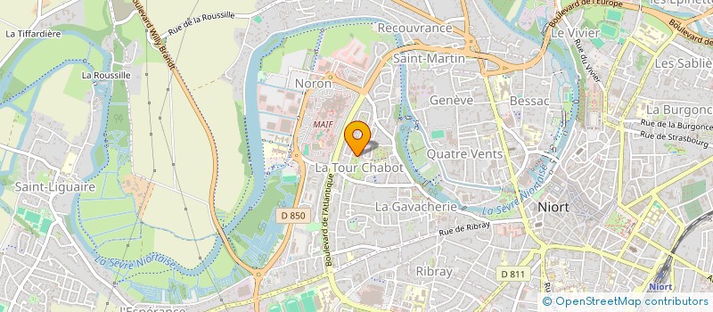 localisation de l'entreprise DATA PROCESS à NIORT