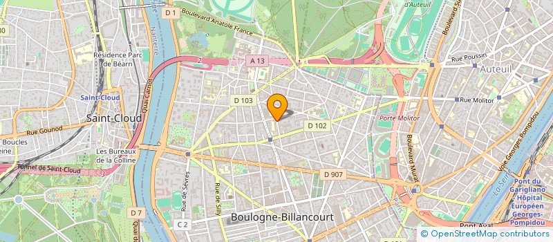 localisation de l'entreprise DATA PROXIMA SA à BOULOGNE-BILLANCOURT