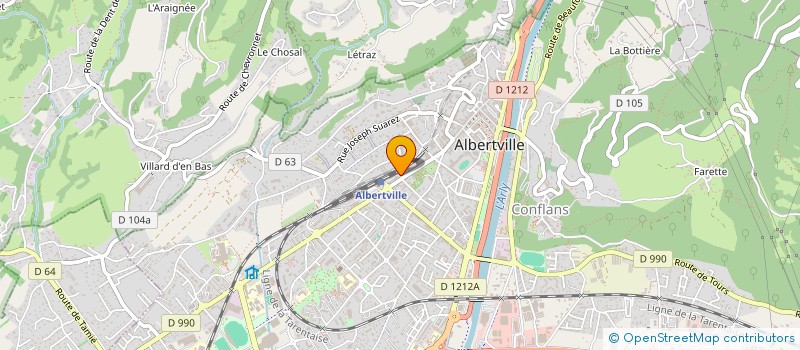 localisation de l'entreprise DATACOM 73 à ALBERTVILLE