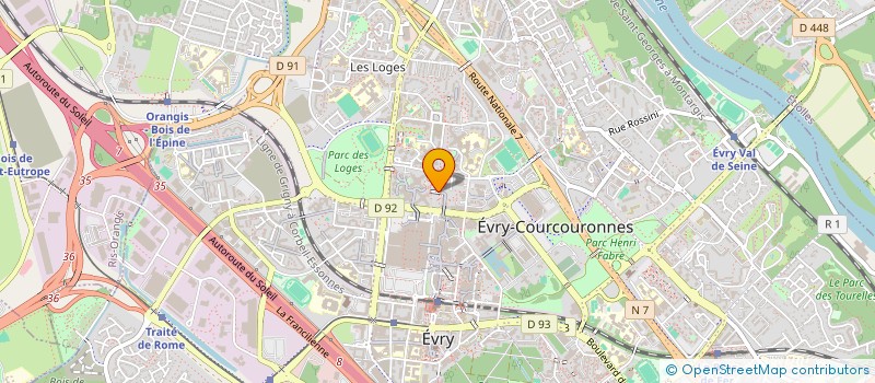 localisation de l'entreprise DATACOM REALISATIONS à EVRY-COURCOURONNES